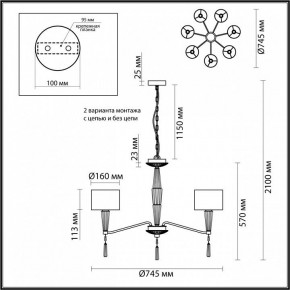 Люстра на штанге Odeon Light Latte 5403/7 в Снежинске - snezhinsk.mebel24.online | фото 8