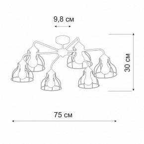 Люстра на штанге Vitaluce V3102 V3102-1/6PL в Снежинске - snezhinsk.mebel24.online | фото 2