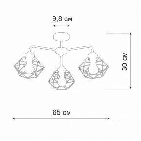 Люстра на штанге Vitaluce V4258 V4258-0/3PL в Снежинске - snezhinsk.mebel24.online | фото 2