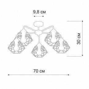 Люстра на штанге Vitaluce V4258 V4258-0/5PL в Снежинске - snezhinsk.mebel24.online | фото 2