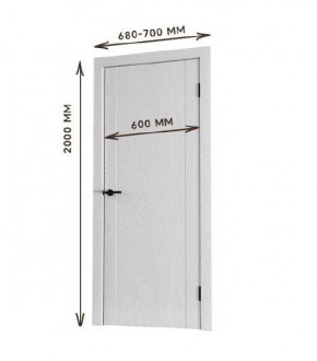 Межкомнатная дверь Bolivar Каньон браун (комплект) 600 в Снежинске - snezhinsk.mebel24.online | фото
