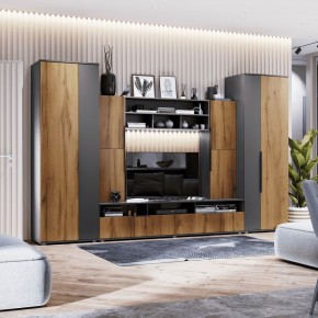 МОНИКА Гостиная 3400 (темно серый) в Снежинске - snezhinsk.mebel24.online | фото 1