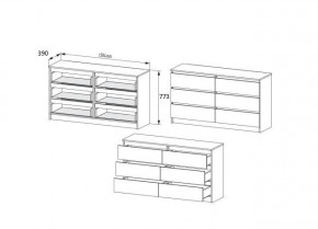 МОРИ МК 1386 Комод (Графит) в Снежинске - snezhinsk.mebel24.online | фото 3