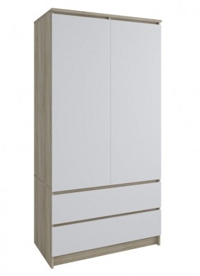 МОРИ МШ 900.1 Шкаф с 2-мя дв. и 2-мя ящ. (Дуб Сонома/Белый) в Снежинске - snezhinsk.mebel24.online | фото 1