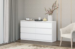 МС "Хилтон" Комод №5 1400 (6 ящ.) белый текстурный в Снежинске - snezhinsk.mebel24.online | фото