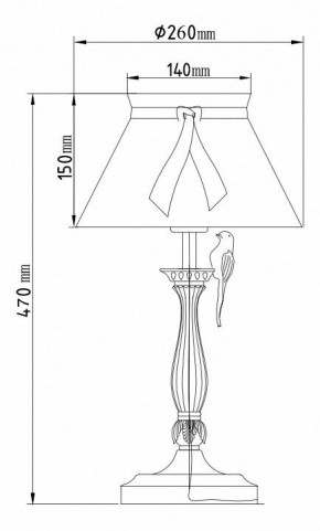 Настольная лампа декоративная Maytoni Bird ARM013-11-W в Снежинске - snezhinsk.mebel24.online | фото 5