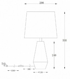 Настольная лампа декоративная Maytoni Calvin Table Z181-TL-01-B в Снежинске - snezhinsk.mebel24.online | фото 2