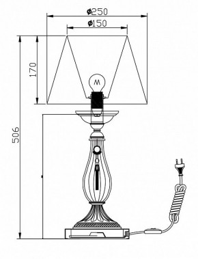 Настольная лампа декоративная Maytoni Demitas RC024-TL-01-R в Снежинске - snezhinsk.mebel24.online | фото 3