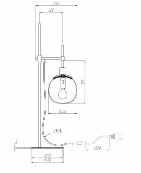 Настольная лампа декоративная Maytoni Erich MOD221-TL-01-G в Снежинске - snezhinsk.mebel24.online | фото 3