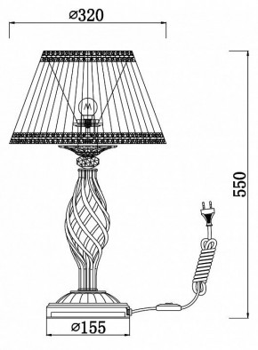 Настольная лампа декоративная Maytoni Grace RC247-TL-01-R в Снежинске - snezhinsk.mebel24.online | фото 3