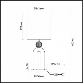 Настольная лампа декоративная Odeon Light Bagel 5410/1T в Снежинске - snezhinsk.mebel24.online | фото 4