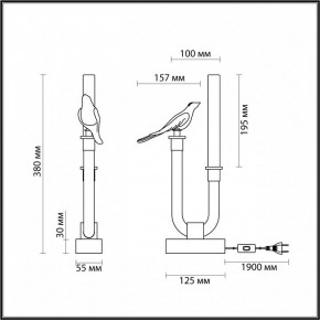 Настольная лампа декоративная Odeon Light Lark 5431/2TL в Снежинске - snezhinsk.mebel24.online | фото 4