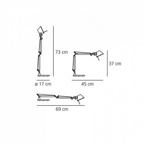 Настольная лампа офисная Artemide  A011830 в Снежинске - snezhinsk.mebel24.online | фото 6