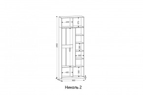 НИКОЛЬ 2 шкаф 2-х створчатый в Снежинске - snezhinsk.mebel24.online | фото 3