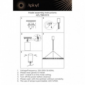 Подвесная люстра Aployt Rezeda APL.788.03.15 в Снежинске - snezhinsk.mebel24.online | фото 13
