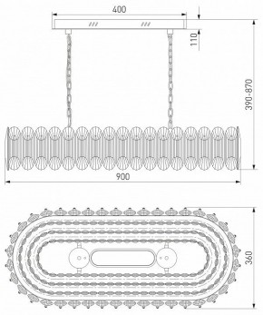 Подвесная люстра Bogate-s Chaleur 423/1 в Снежинске - snezhinsk.mebel24.online | фото 5