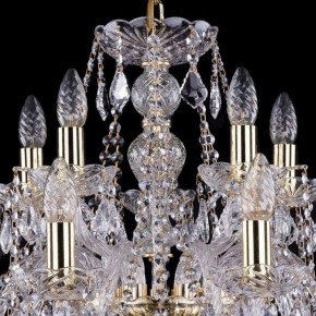 Подвесная люстра Bohemia Ivele Crystal 1411 1411/10+5/240/G/Leafs в Снежинске - snezhinsk.mebel24.online | фото 4