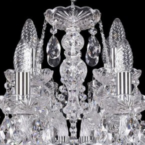 Подвесная люстра Bohemia Ivele Crystal 1411 1411/8+4/195/Ni в Снежинске - snezhinsk.mebel24.online | фото 4