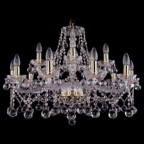 Подвесная люстра Bohemia Ivele Crystal 1413 1413/10+5/300/G/Balls в Снежинске - snezhinsk.mebel24.online | фото