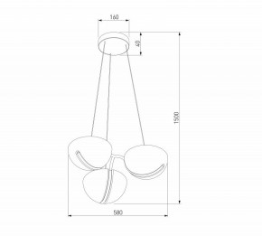 Подвесная люстра Eurosvet Emisfero 50083/3 LED золото в Снежинске - snezhinsk.mebel24.online | фото 6