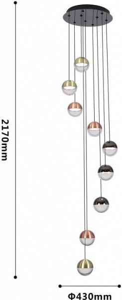 Подвесная люстра Favourite Luna 4371-9P в Снежинске - snezhinsk.mebel24.online | фото 5