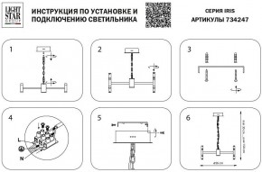 Подвесная люстра Lightstar Iris 734247 в Снежинске - snezhinsk.mebel24.online | фото 4