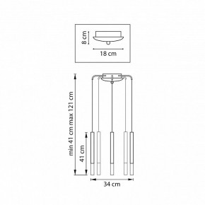 Подвесная люстра Lightstar Tubo L5T747143 в Снежинске - snezhinsk.mebel24.online | фото 3