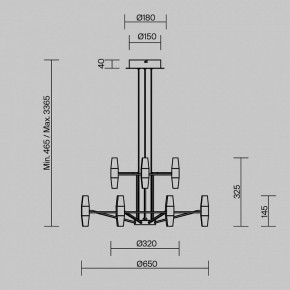 Подвесная люстра Maytoni Arana MOD401PL-L72BS3K в Снежинске - snezhinsk.mebel24.online | фото 5