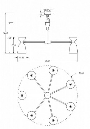 Подвесная люстра Maytoni Cloches MOD113PL-07W в Снежинске - snezhinsk.mebel24.online | фото 4