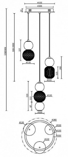 Подвесная люстра Maytoni Drop MOD273PL-L33CH3K в Снежинске - snezhinsk.mebel24.online | фото 3