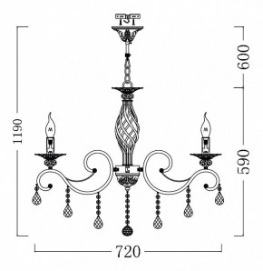 Подвесная люстра Maytoni Grace ARM247-08-G в Снежинске - snezhinsk.mebel24.online | фото 4