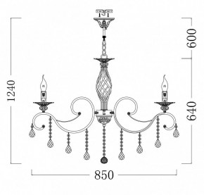 Подвесная люстра Maytoni Grace RC247-PL-10-R в Снежинске - snezhinsk.mebel24.online | фото 6