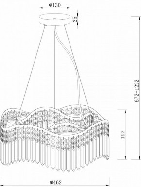Подвесная люстра Maytoni Gracia DIA201PL-06G в Снежинске - snezhinsk.mebel24.online | фото 3