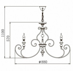 Подвесная люстра Maytoni Karina H631-PL-08-B в Снежинске - snezhinsk.mebel24.online | фото 3