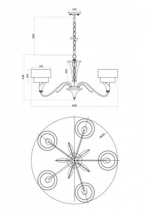 Подвесная люстра Maytoni Lillian H311-05-G в Снежинске - snezhinsk.mebel24.online | фото 6