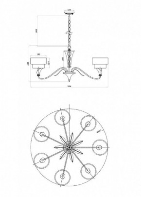 Подвесная люстра Maytoni Lillian H311-07-G в Снежинске - snezhinsk.mebel24.online | фото 6