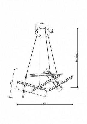 Подвесная люстра Maytoni Line MOD016PL-L80WK в Снежинске - snezhinsk.mebel24.online | фото 4