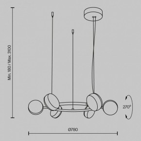 Подвесная люстра Maytoni Mind MOD299PL-L60BC3K в Снежинске - snezhinsk.mebel24.online | фото 4