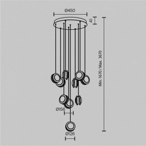 Подвесная люстра Maytoni Pharao MOD361PL-L41BS3K в Снежинске - snezhinsk.mebel24.online | фото 4