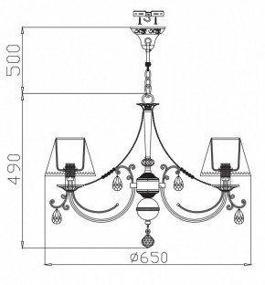 Подвесная люстра Maytoni Soffia RC093-PL-06-R в Снежинске - snezhinsk.mebel24.online | фото 4