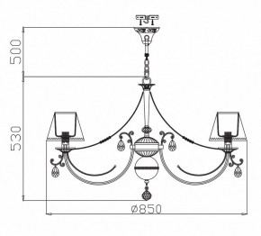 Подвесная люстра Maytoni Soffia RC093-PL-08-R в Снежинске - snezhinsk.mebel24.online | фото 5