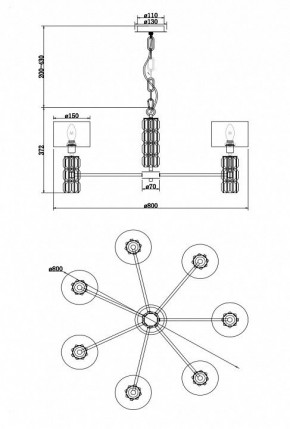 Подвесная люстра Maytoni Talento DIA008PL-07CH в Снежинске - snezhinsk.mebel24.online | фото 8