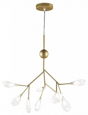 Подвесная люстра Natali Kovaltseva GRACE ll GRACE 75554/9С GOLD SATIN в Снежинске - snezhinsk.mebel24.online | фото 2