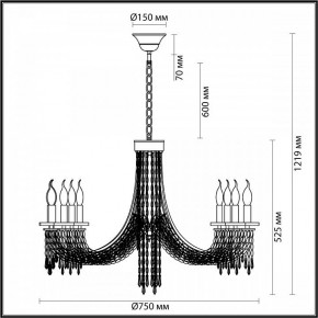 Подвесная люстра Odeon Light Capel 5063/8 в Снежинске - snezhinsk.mebel24.online | фото 5