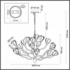 Подвесная люстра Odeon Light Gardi 5090/18 в Снежинске - snezhinsk.mebel24.online | фото 6