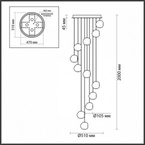 Подвесная люстра Odeon Light Jemstone 5084/60L в Снежинске - snezhinsk.mebel24.online | фото 4