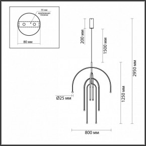 Подвесная люстра Odeon Light Memfi 6633/95L в Снежинске - snezhinsk.mebel24.online | фото