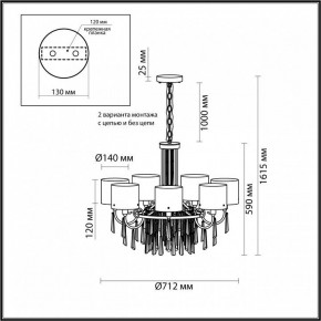 Подвесная люстра Odeon Light Nicole 4886/7 в Снежинске - snezhinsk.mebel24.online | фото 7