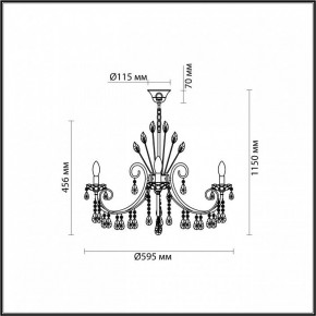 Подвесная люстра Odeon Light Versia 4977/6 в Снежинске - snezhinsk.mebel24.online | фото 5