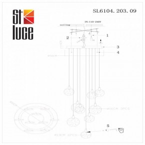 Подвесная люстра ST-Luce Montecelio SL6104.203.09 в Снежинске - snezhinsk.mebel24.online | фото 3